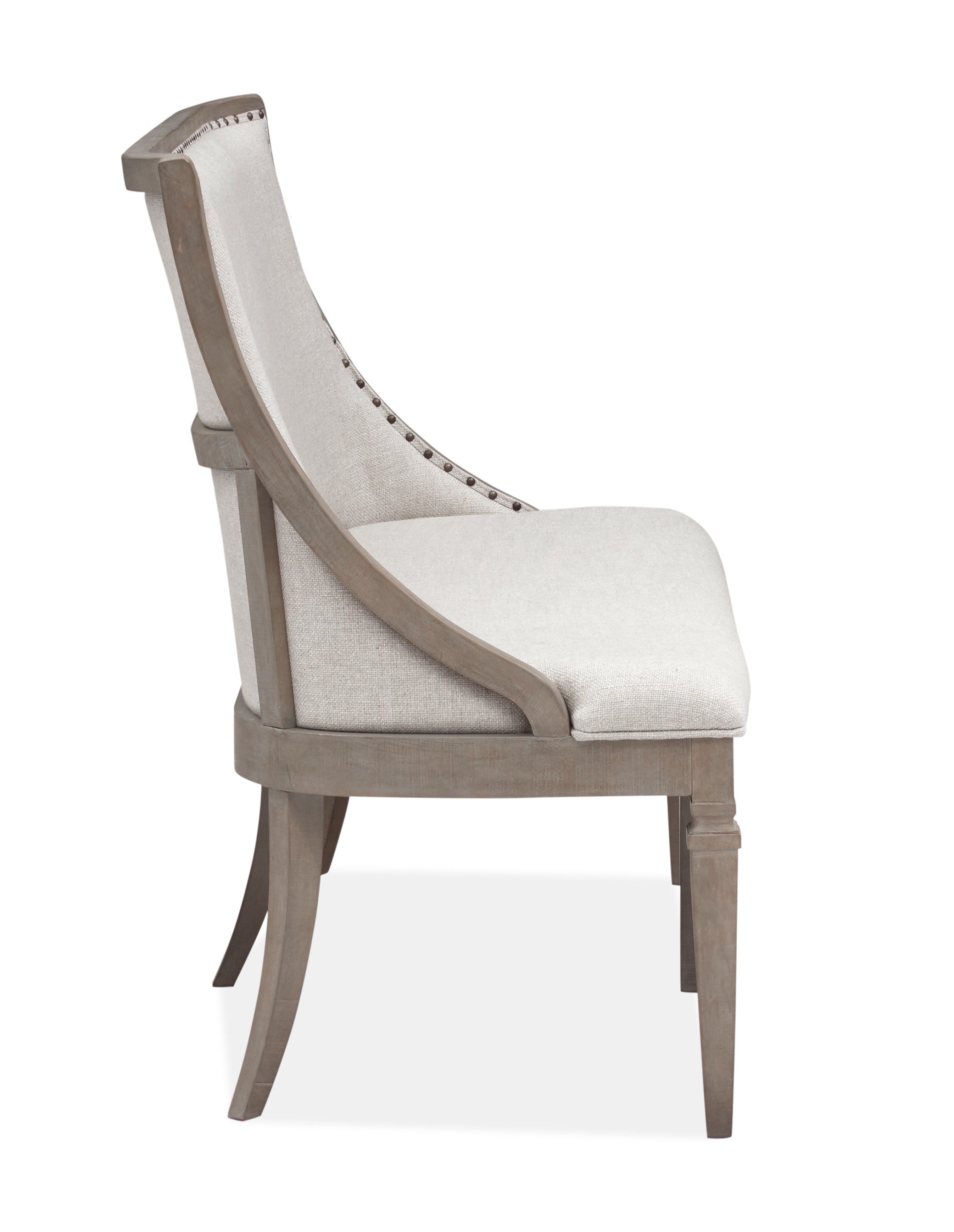 Lancaster Bench w/Upholstered Seat & Back in Dovetail Grey