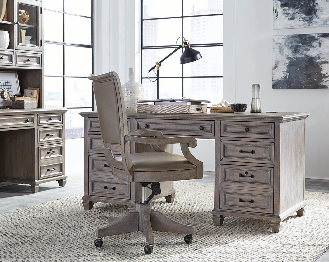 Lancaster Executive Desk in Dovetail Grey