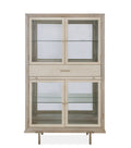 Lenox Display Cabinet in Warm Silver and Acadia White