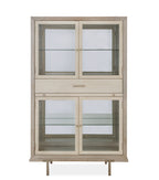 Lenox Display Cabinet in Warm Silver and Acadia White