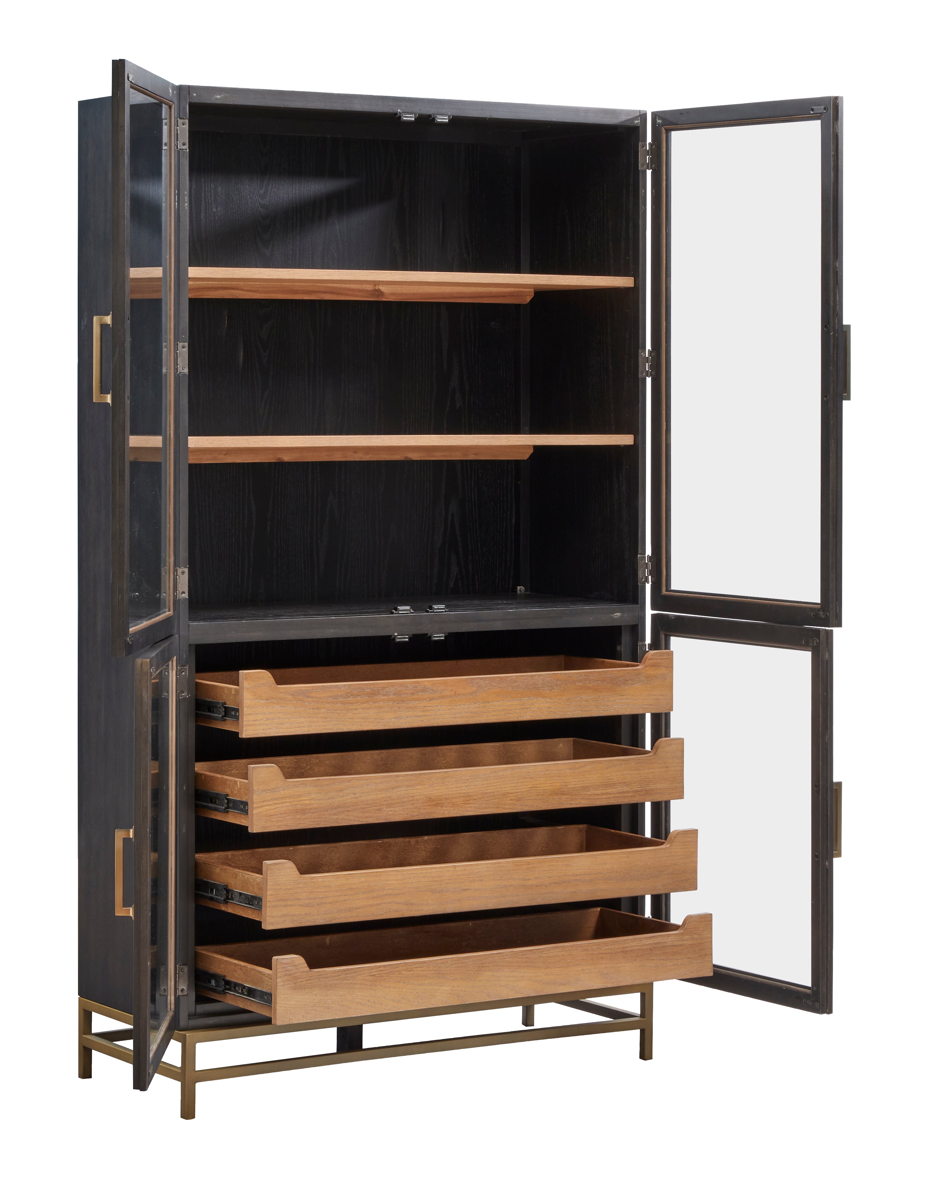 Lindon Two Tone Dining Cabinet in Coffee Bean