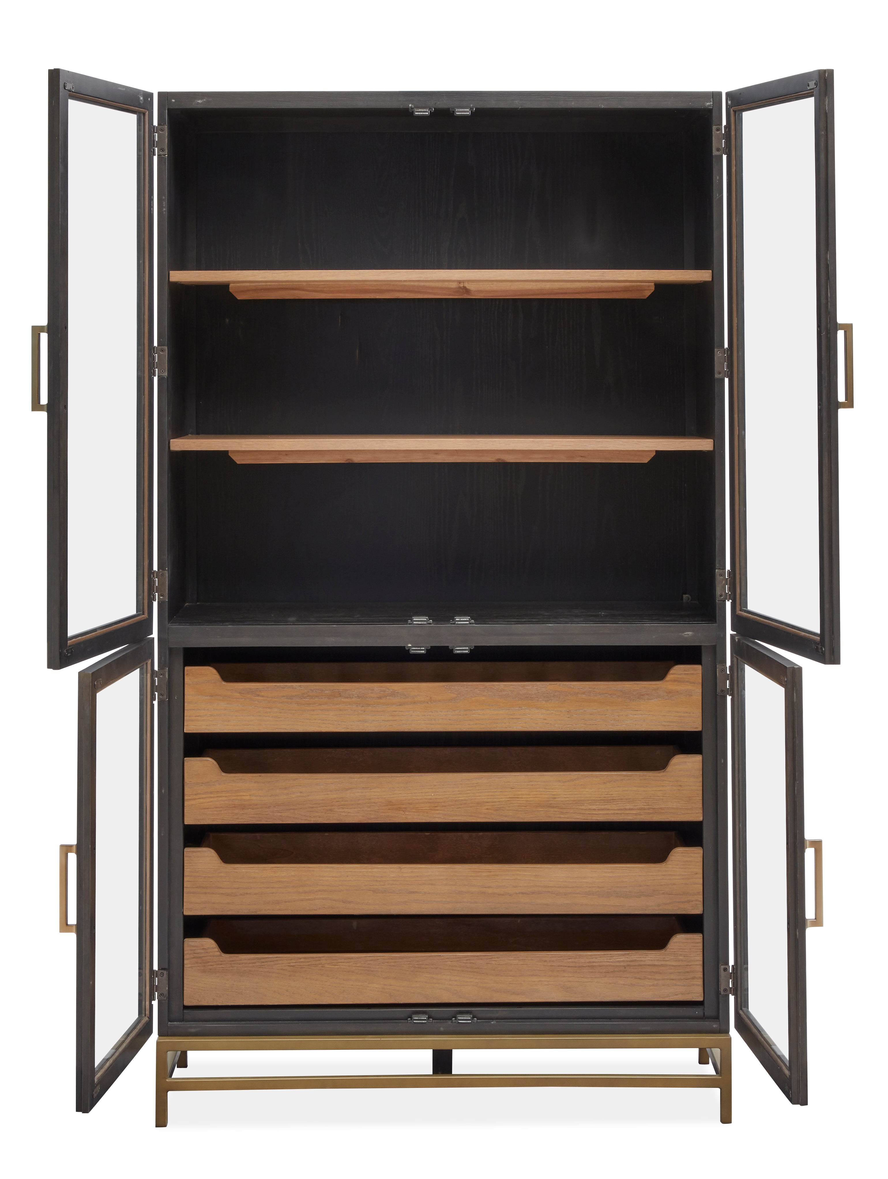Lindon Two Tone Dining Cabinet in Coffee Bean