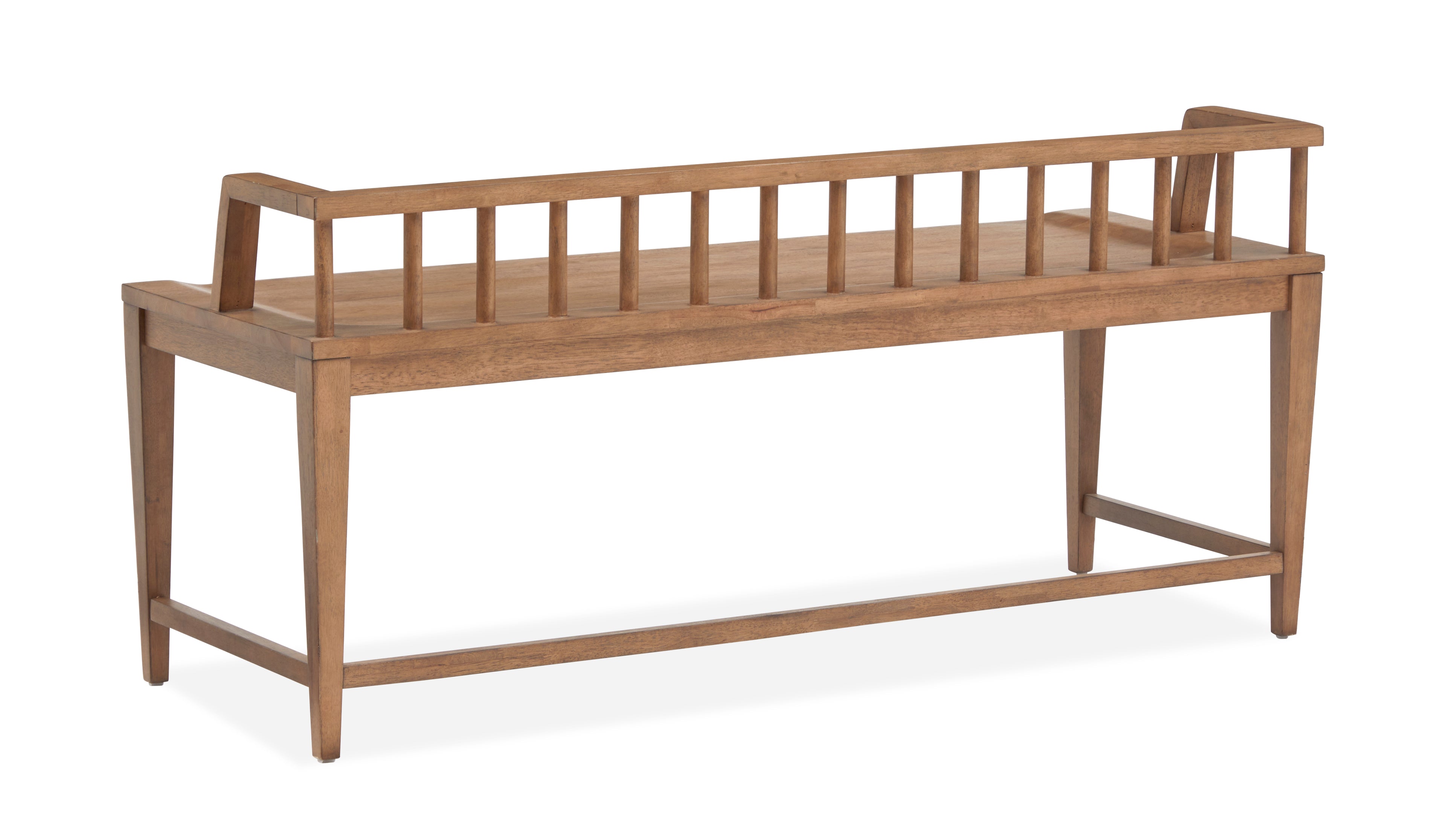 Lindon Arm Bench w/Low Back in Belgian Wheat
