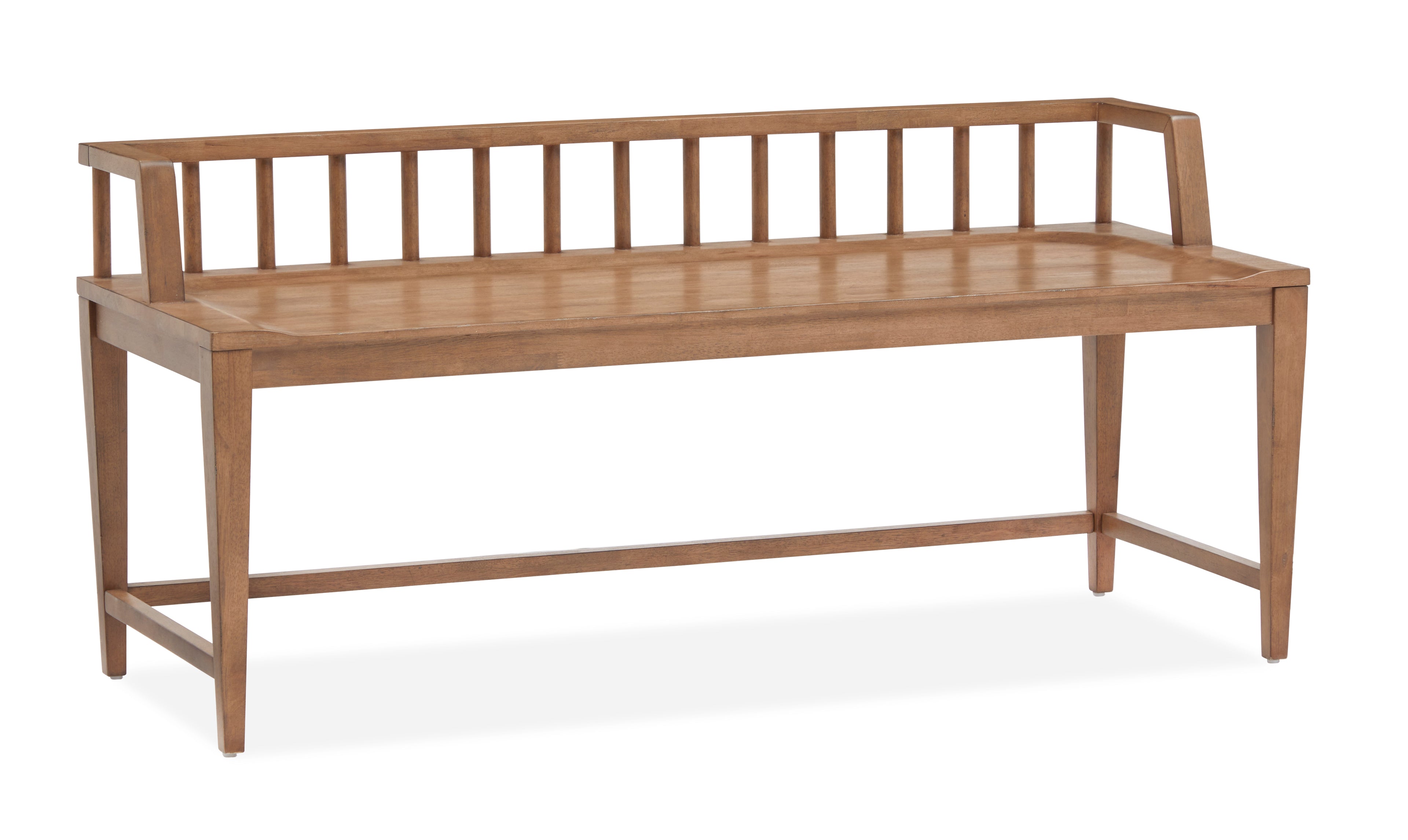 Lindon Arm Bench w/Low Back in Belgian Wheat