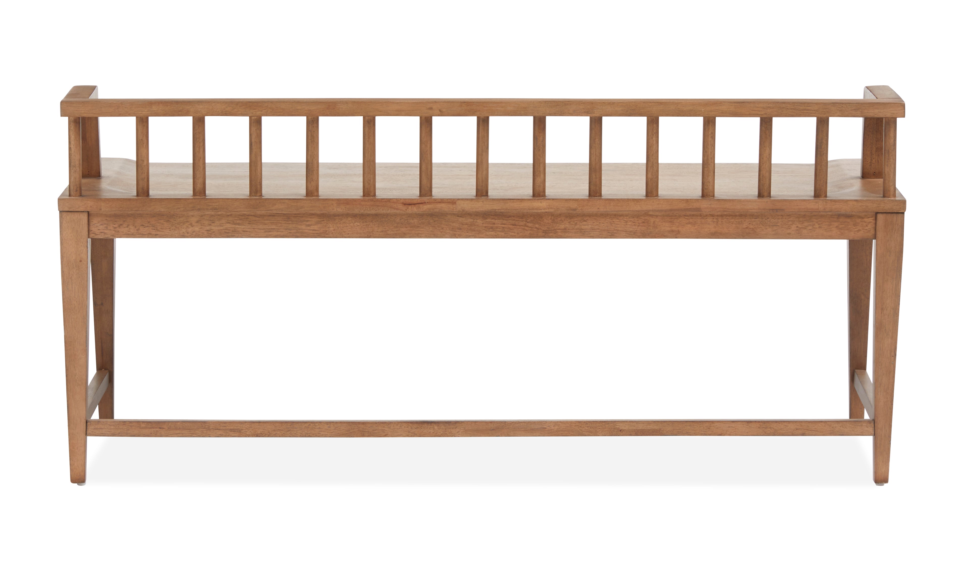 Lindon Arm Bench w/Low Back in Belgian Wheat