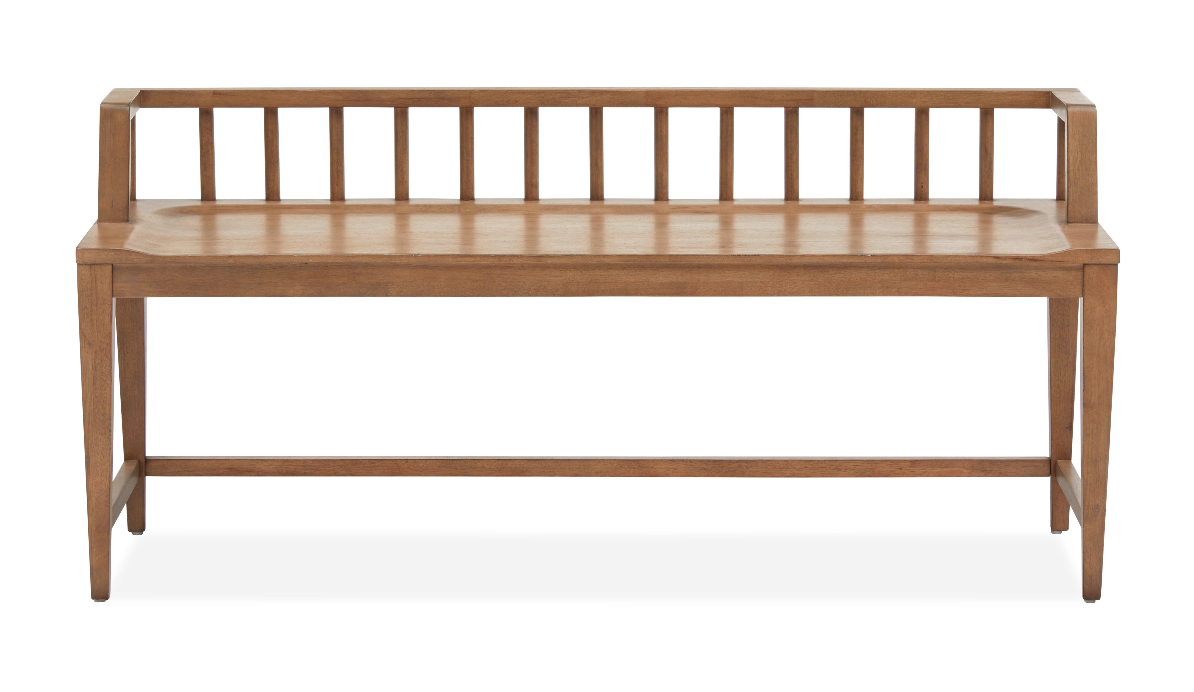Lindon Arm Bench w/Low Back in Belgian Wheat