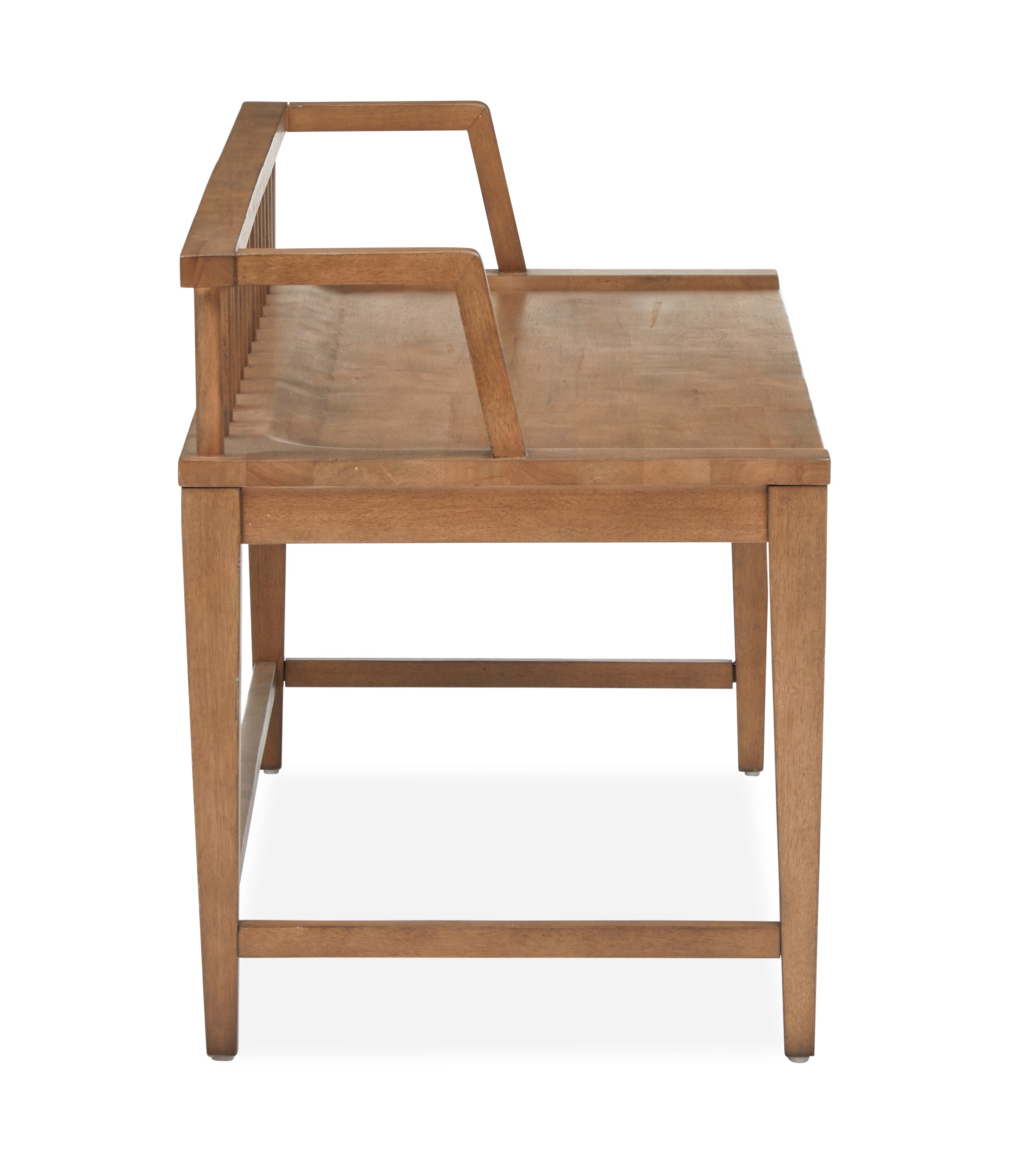 Lindon Arm Bench w/Low Back in Belgian Wheat