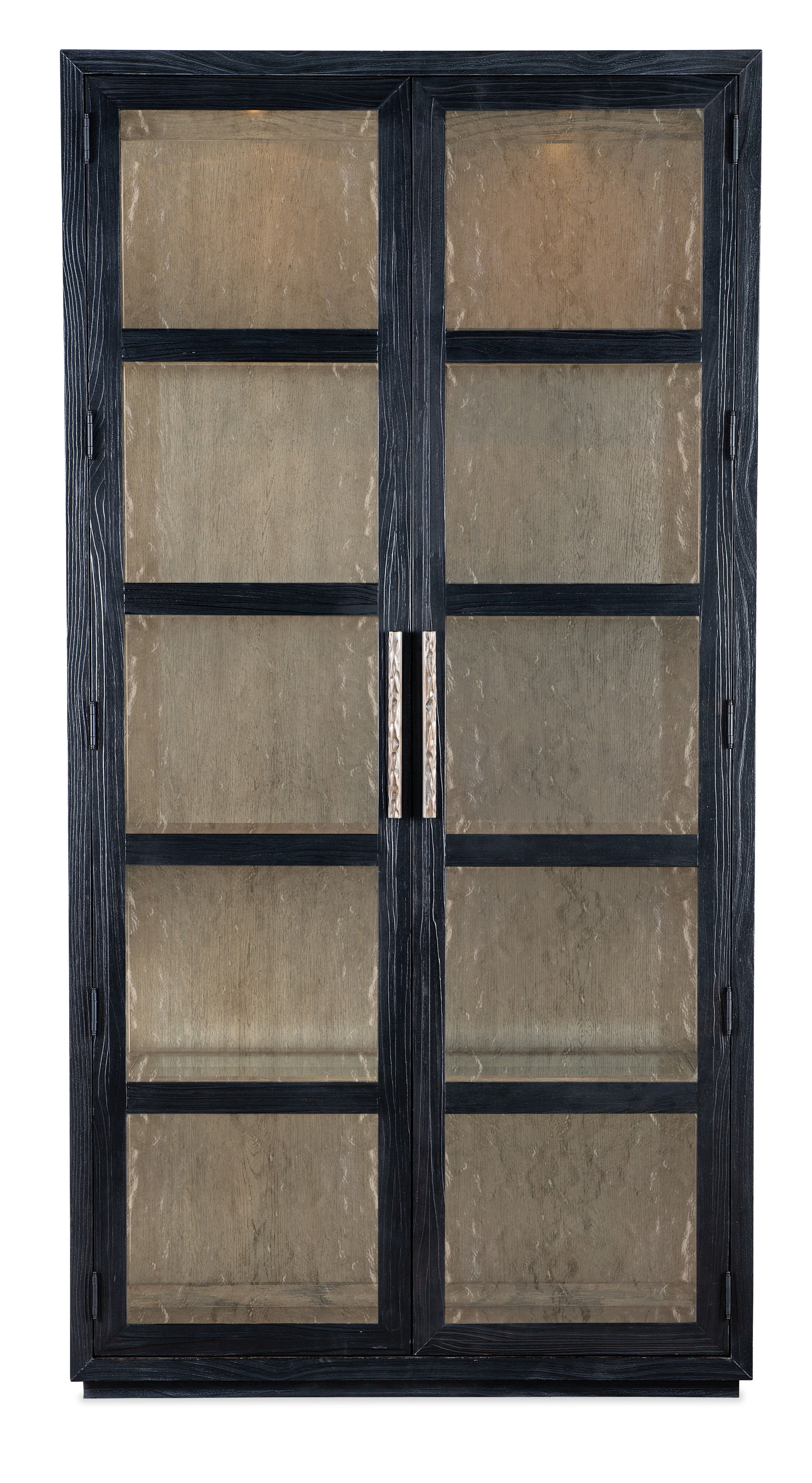 Hooker Furniture Linville Falls Shou Sugi Ban Curio Cabinet in Shadow