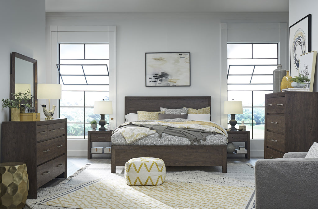Magnussen Llewellyn Portrait Mirror in Columbian Walnut