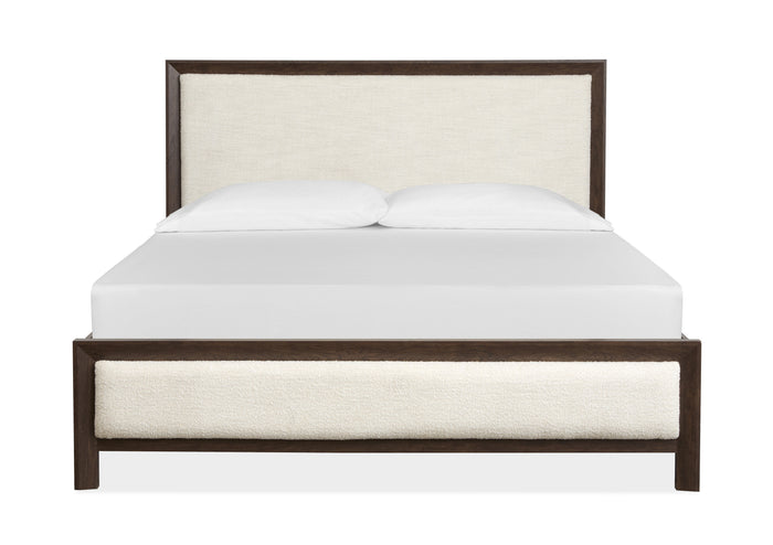 Magnussen Llewellyn Upholstered Panel Bed in Columbian Walnut