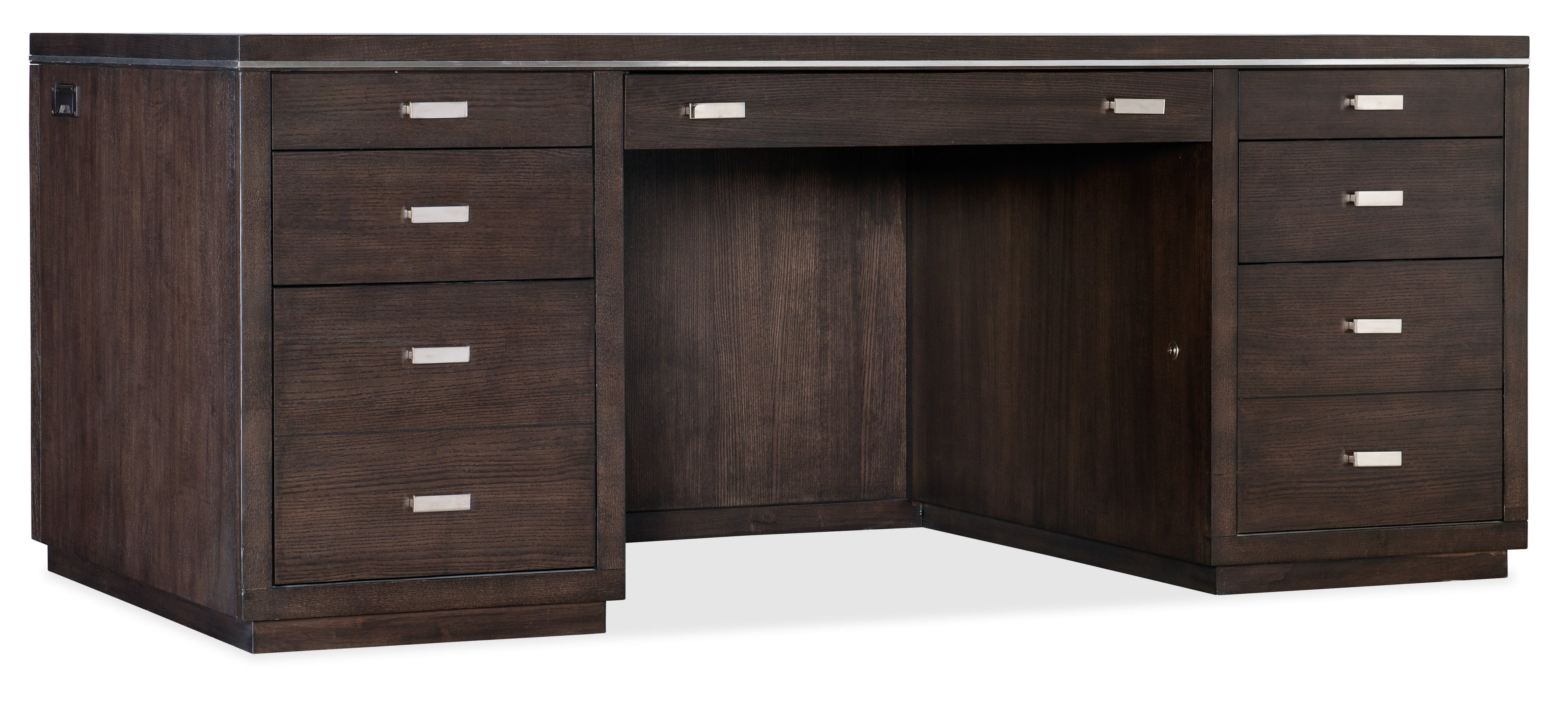 Hooker Furniture House Blend Executive Desk in Dark Wood