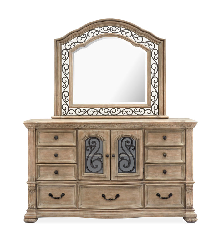 Marisol Shaped Mirror in Fawn