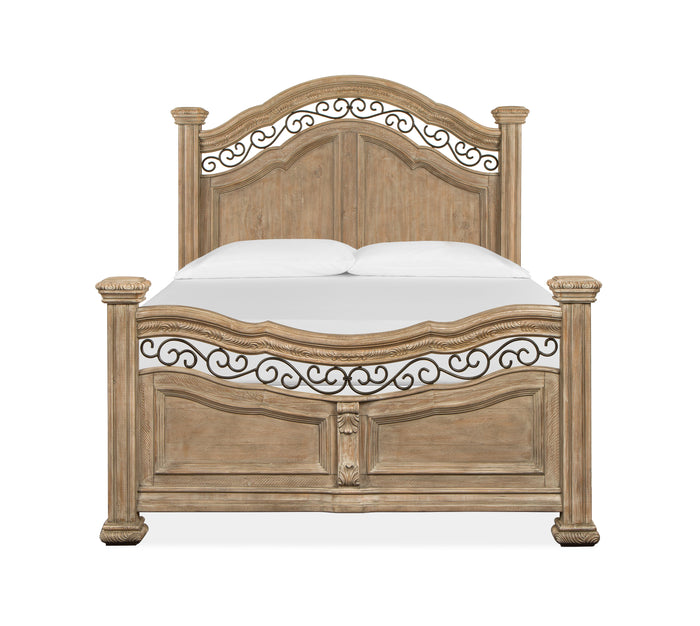 Marisol Panel Bed in Fawn
