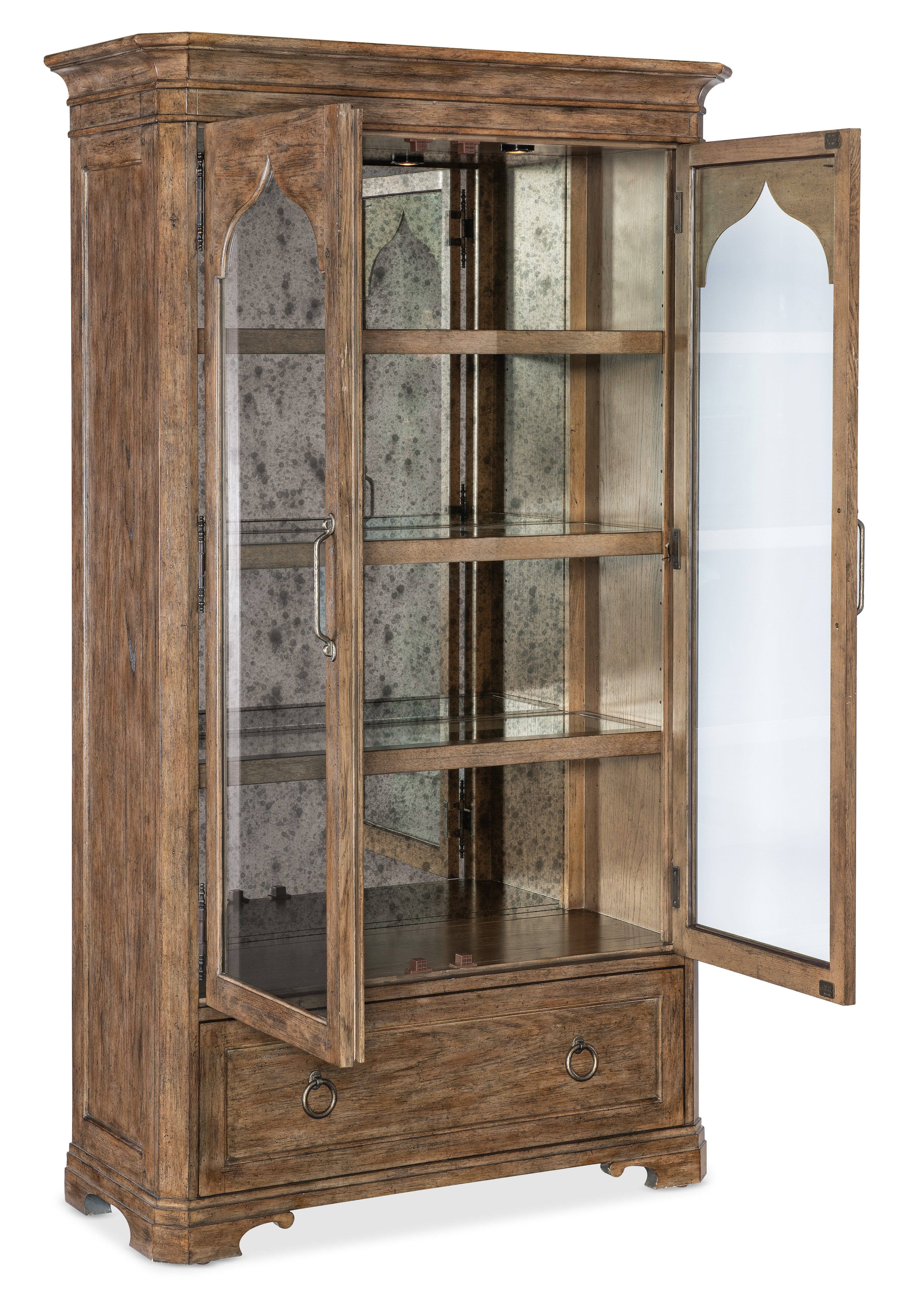 Hooker Furniture Americana Display Cabinet in Honey
