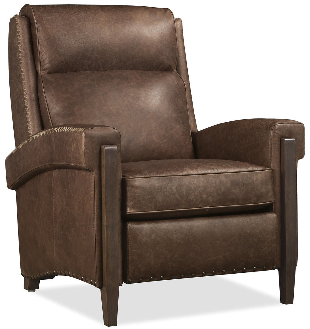 Hooker Furniture Whitton Power Recliner with Power Headrest in Brown