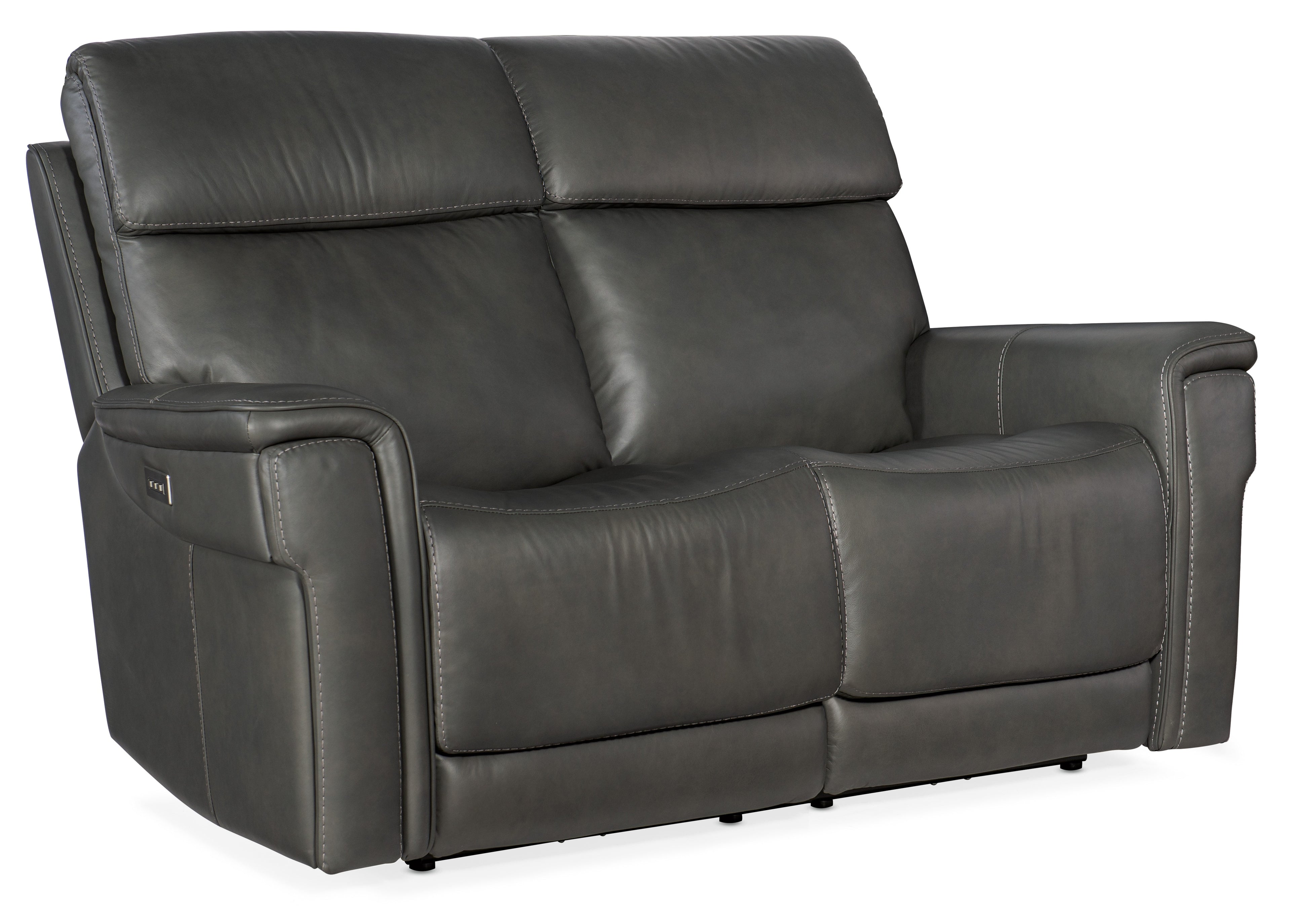 Hooker Furniture Lyra Zero Gravity Power Loveseat with Power Headrest in Gray