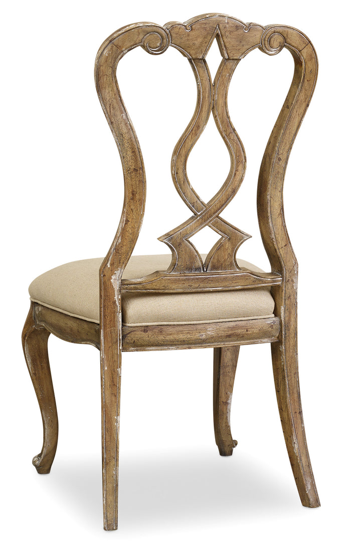 Hooker Furniture Chatelet Splatback Side Chair in Caramel Froth