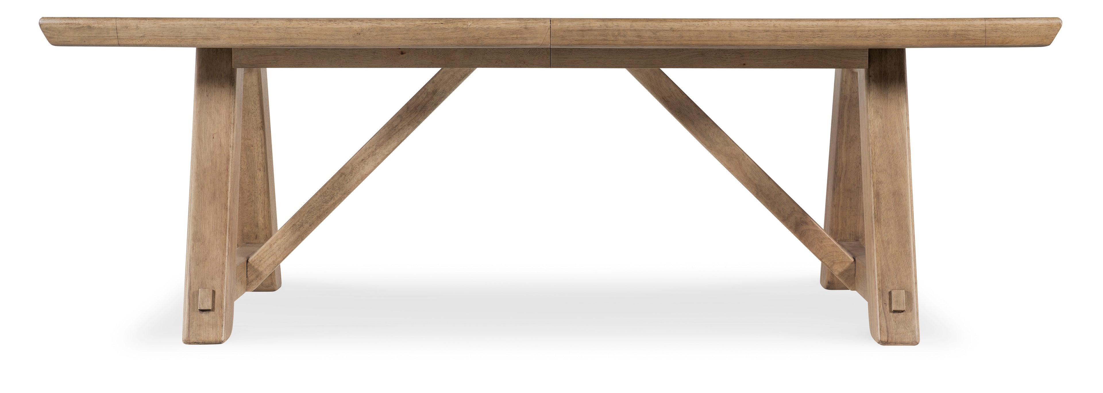 Hooker Furniture Vineyard Row Rectangle Dining Table with Two 20-inch Leaves in Sonoma