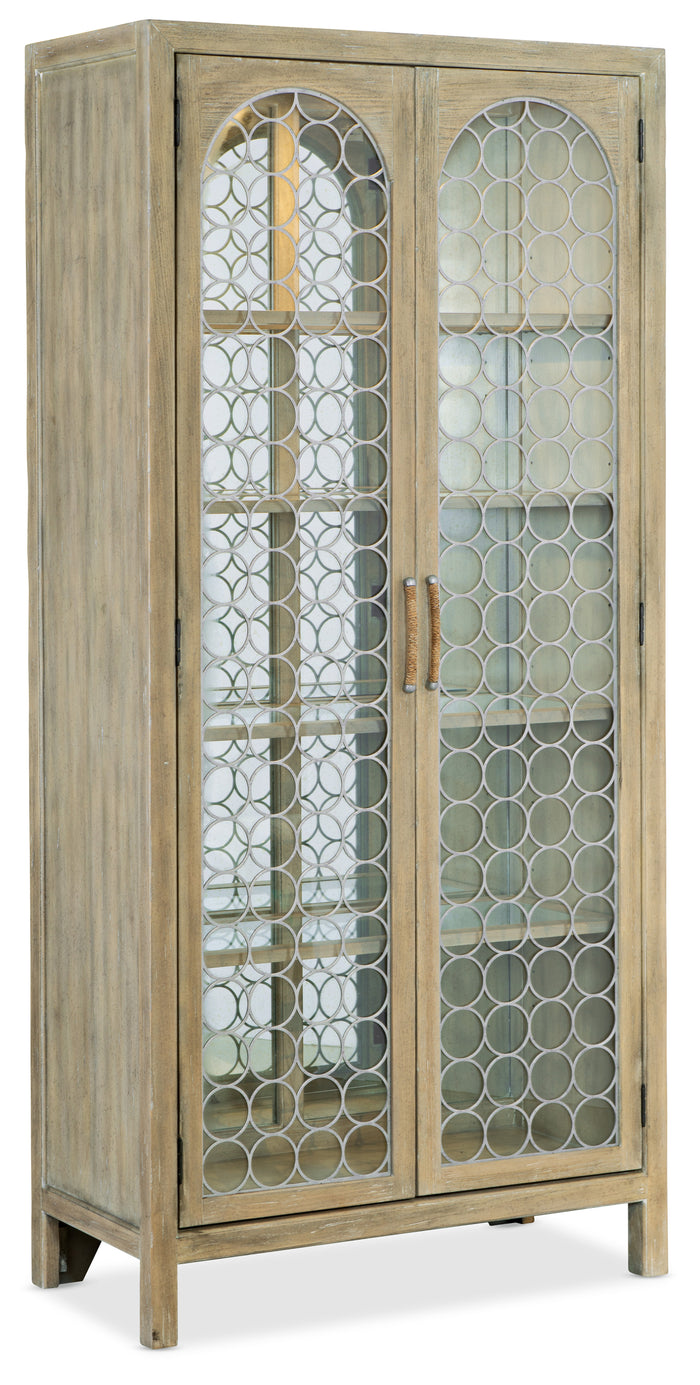 Hooker Furniture Surfrider Display Cabinet in Driftwood