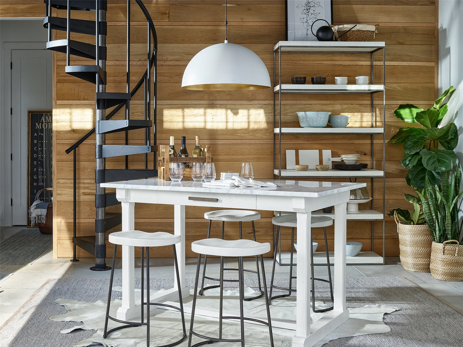 Modern Farmhouse Reid Counter Stool  in Pepper