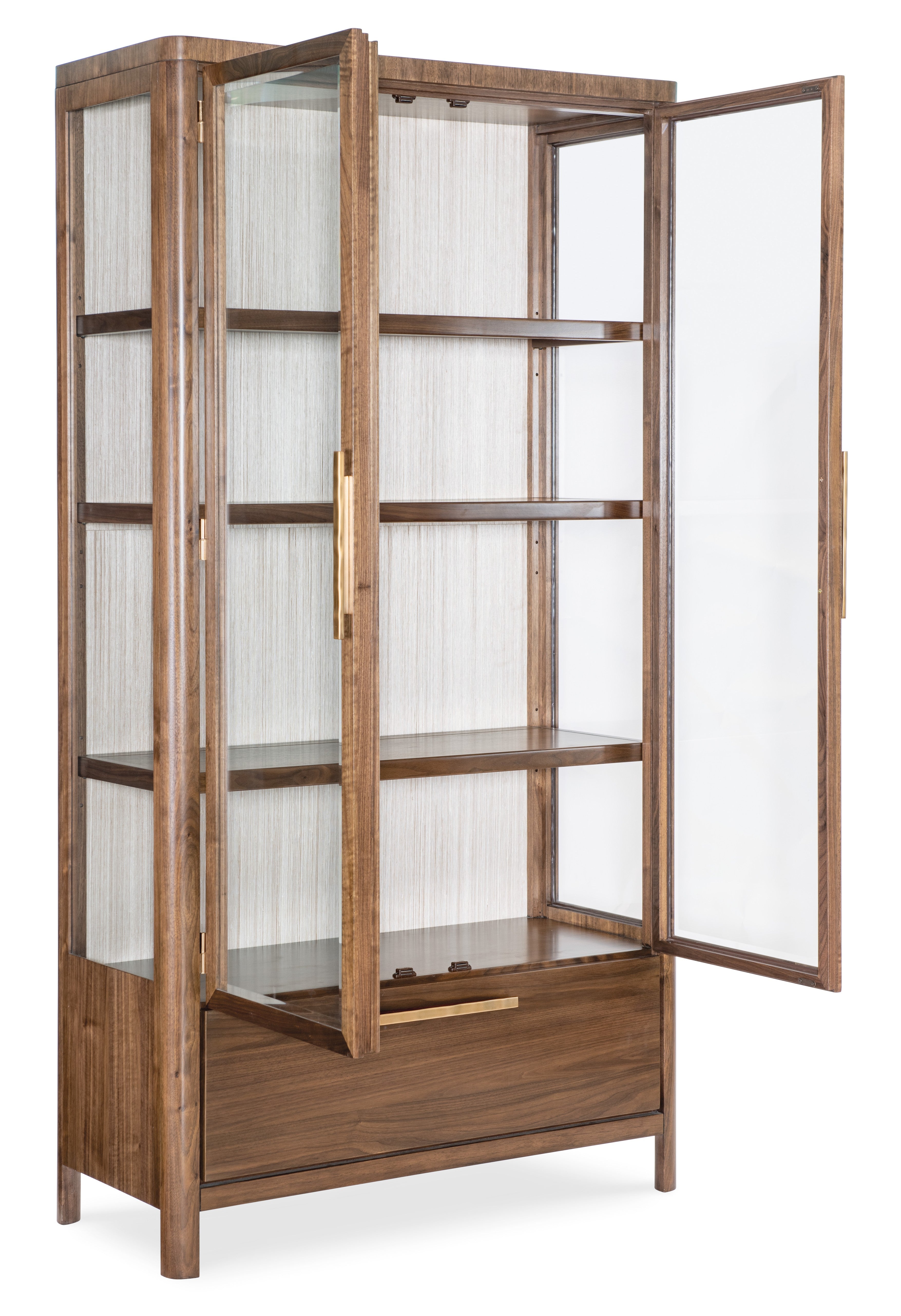 Hooker Furniture Eleana Display Cabinet in Light Caramel/Sunlit Bronze