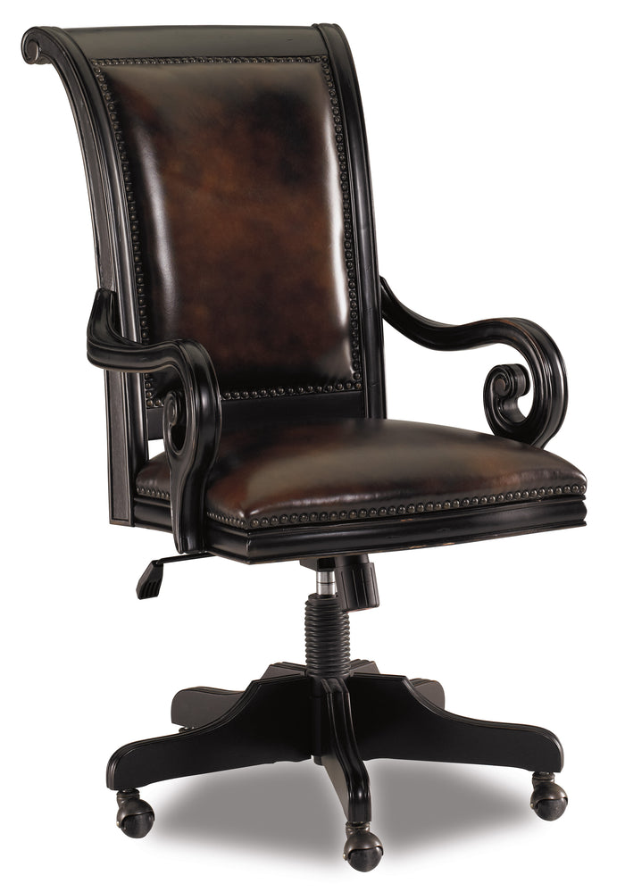 Hooker Furniture Telluride Tilt Swivel Chair in Brown