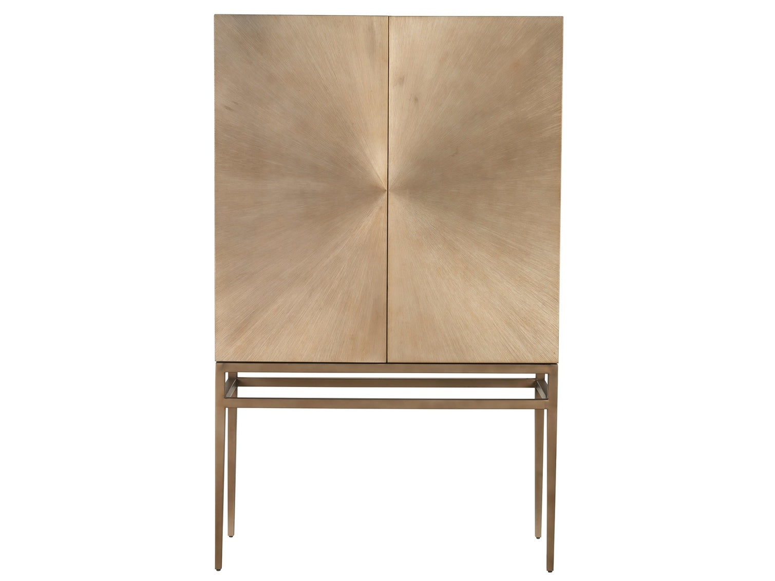 New Modern Milo Bar Cabinet in Aged Brass metal