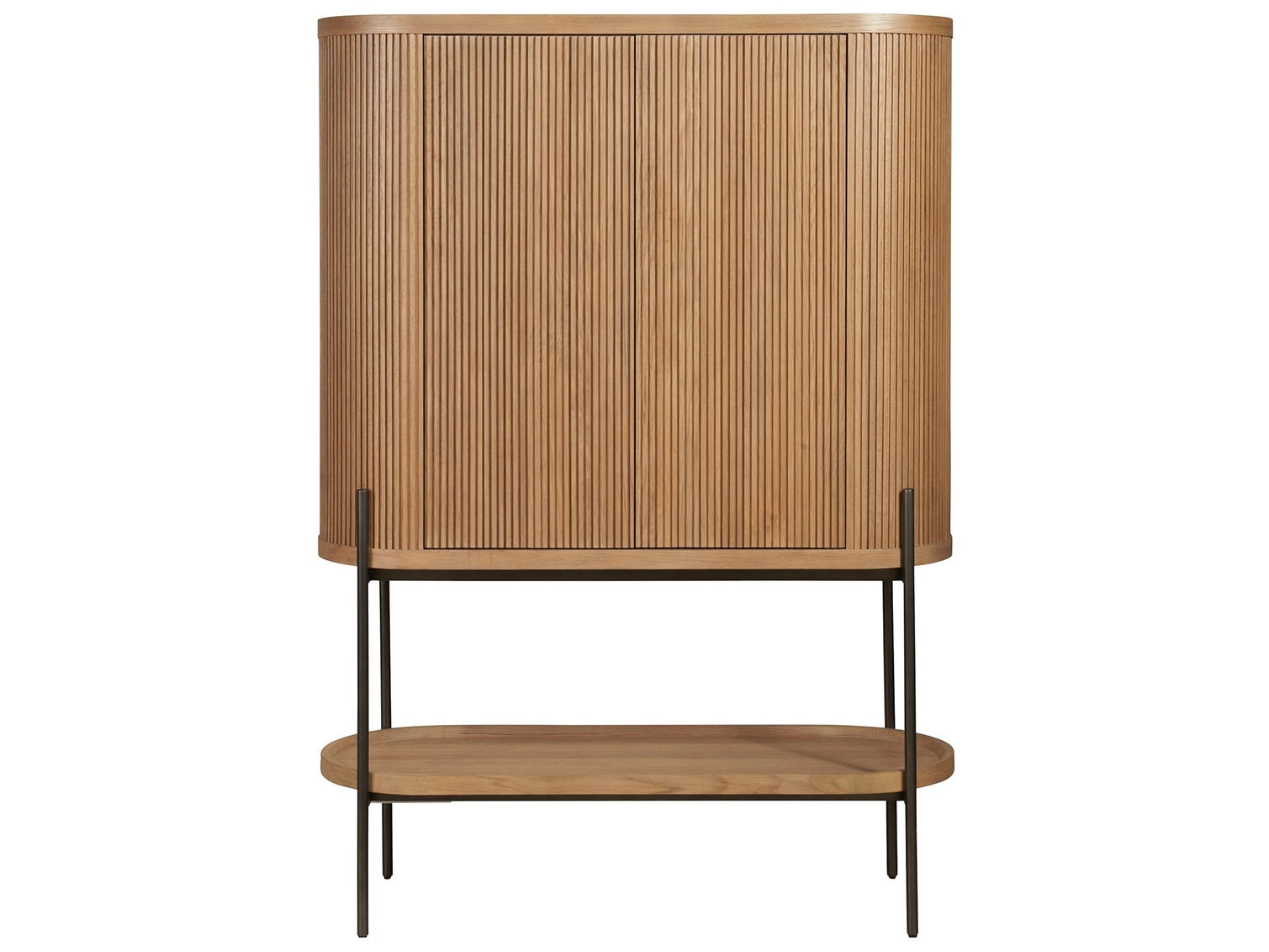 New Modern Linnea Bar Cabinet in Natural Oak