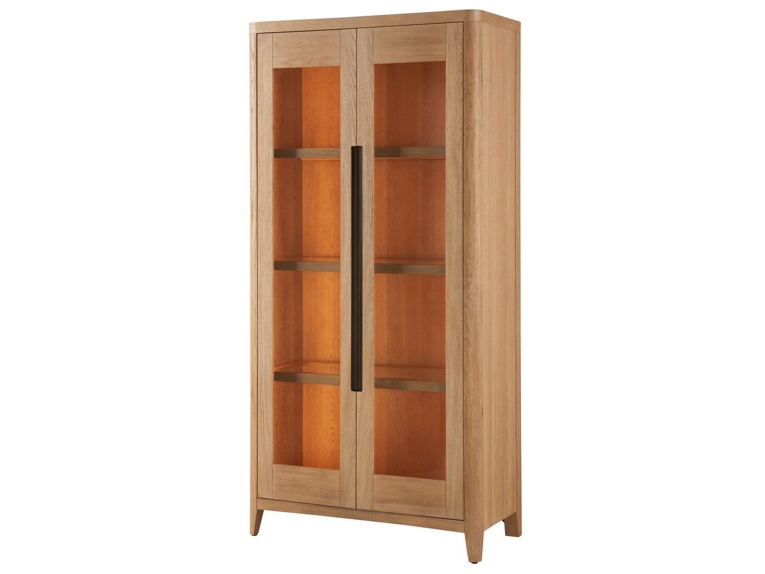 New Modern Zella Display Cabinet in Natural Oak