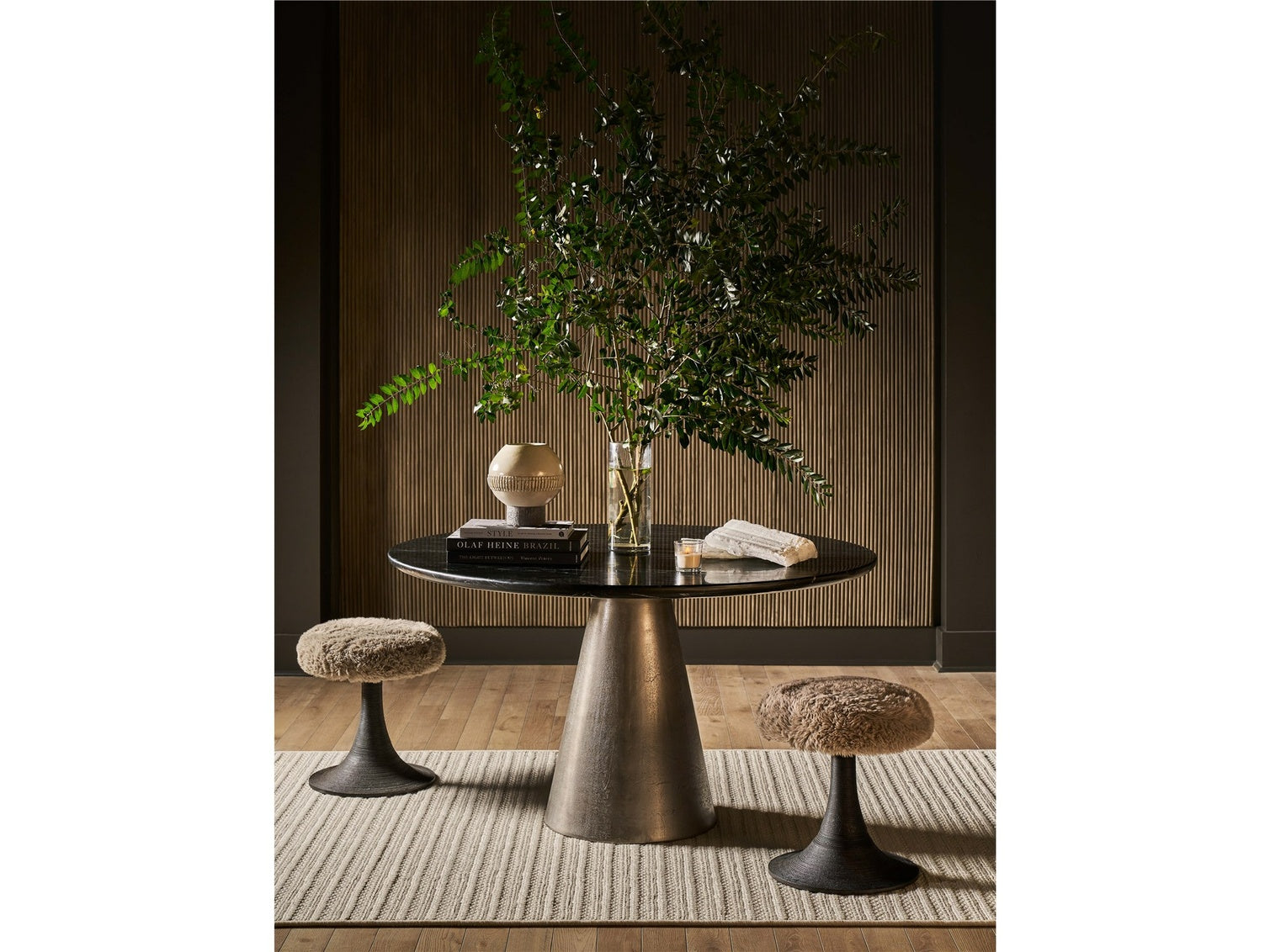New Modern Kira Stool in Bronze