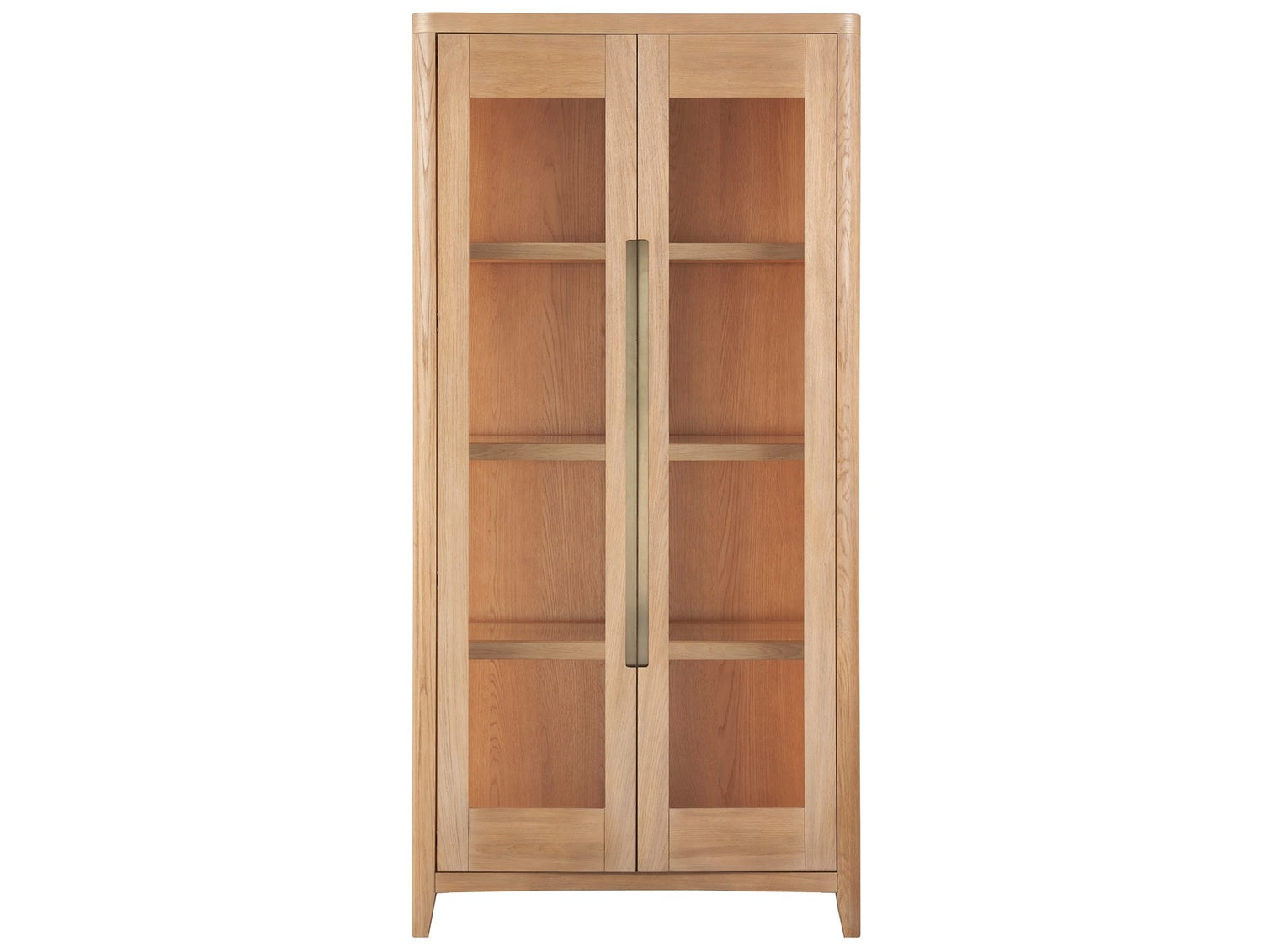 New Modern Zella Display Cabinet in Natural Oak