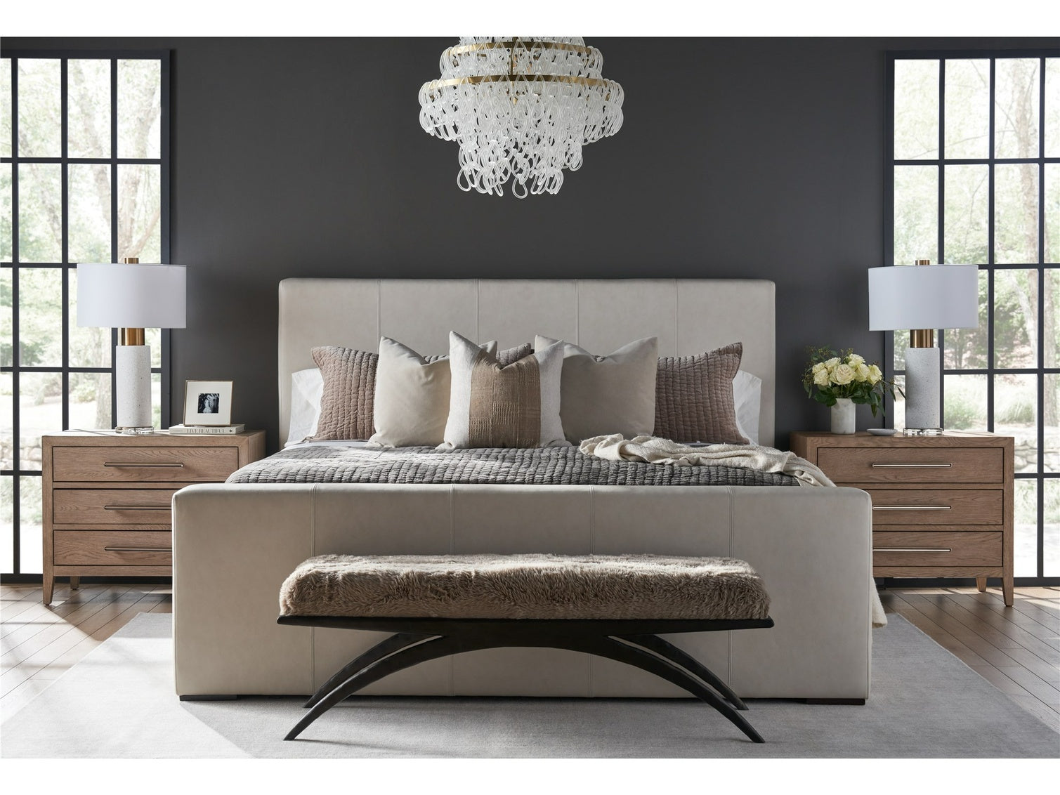 New Modern Nola Bench in Bronze