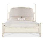 Hooker Furniture Americana Upholstered Poster Bed in Cream
