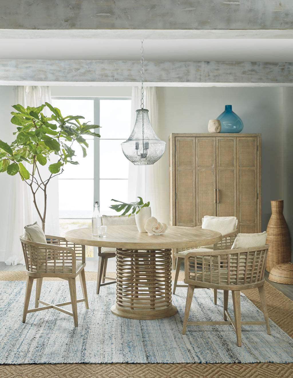 Hooker Furniture Surfrider Barrel Back Chair in Driftwood
