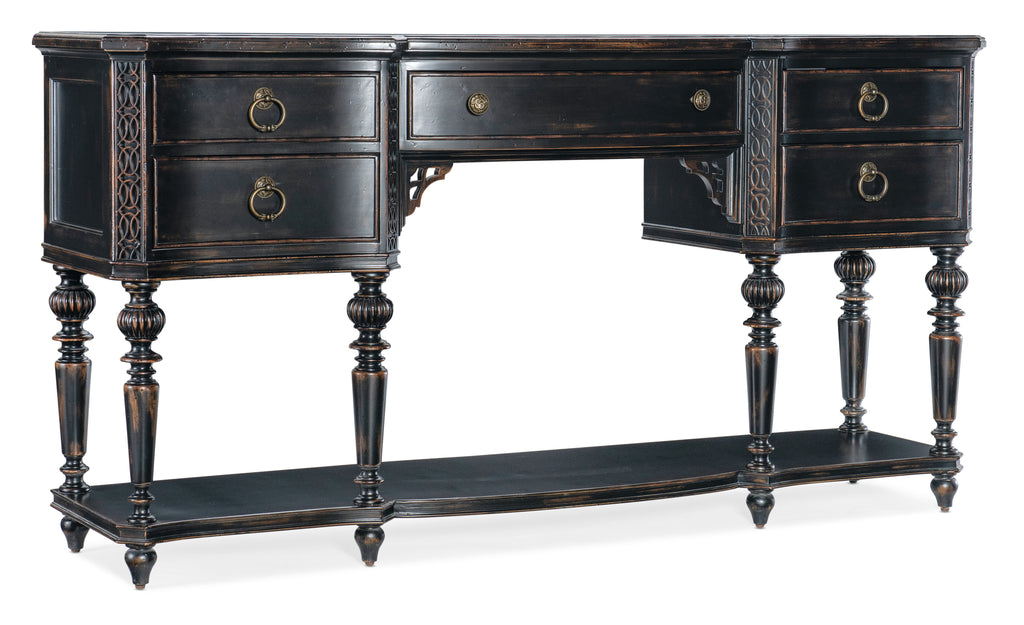 Hooker Furniture Charleston Five-Drawer Server in Black Cherry
