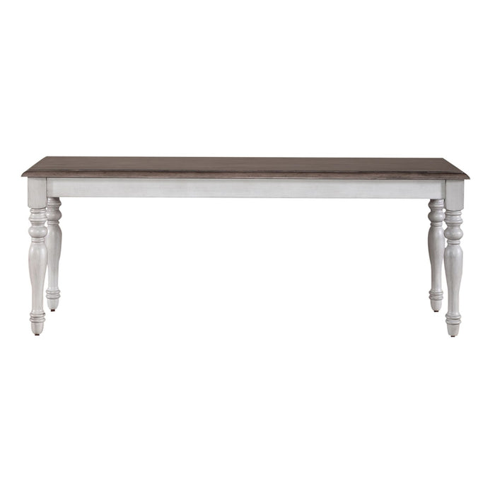 Liberty Furniture Ocean Isle Bench in Antique White w/ Weathered Pine