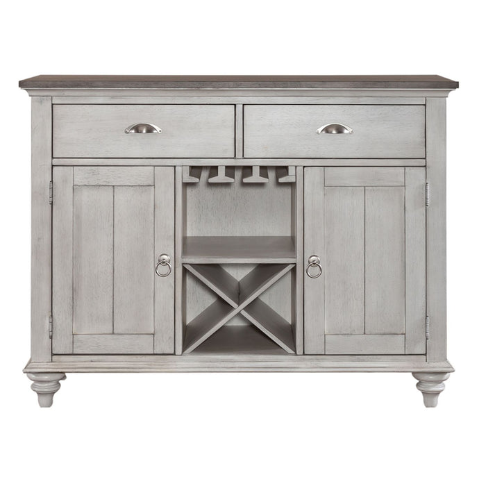 Liberty Furniture Ocean Isle Buffet in Antique White w/ Weathered Pine
