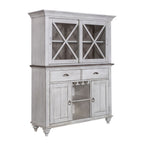 Liberty Furniture Ocean Isle Hutch & Buffet in Antique White w/ Weathered Pine