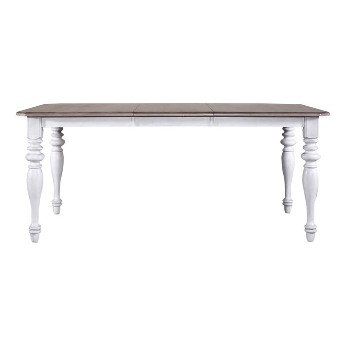 Liberty Furniture Ocean Isle Rectangular Leg Table in Antique White w/ Weathered Pine