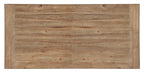 Hooker Furniture Vineyard Row Rectangle Dining Table with Two 20-inch Leaves in Sonoma
