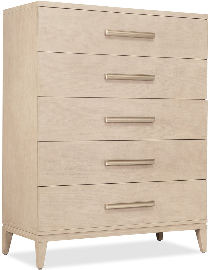 Hooker Furniture Westwood Five Drawer Chest in Volakas/Polished Limestone