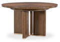 Hooker Furniture Eleana Round Dining Table with One 20-inch Leaf in Light Caramel/Sunlit Bronze