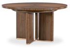 Hooker Furniture Eleana Round Dining Table with One 20-inch Leaf in Light Caramel/Sunlit Bronze