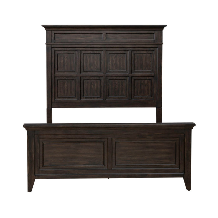 Liberty Furniture Paradise Valley Panel Bed in Saddle Brown