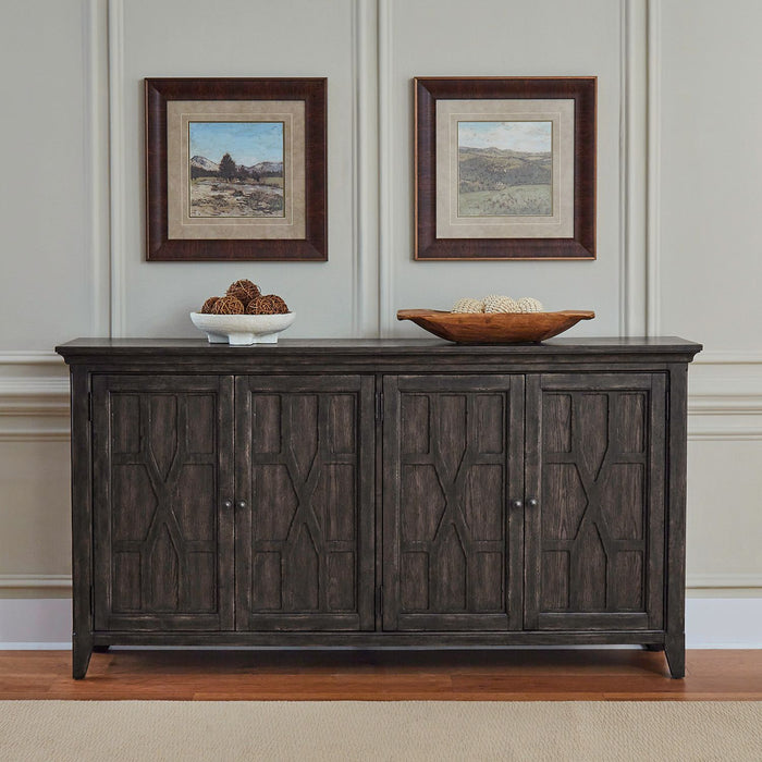 Liberty Furniture Paradise Valley Hall Buffet in Saddle Brown