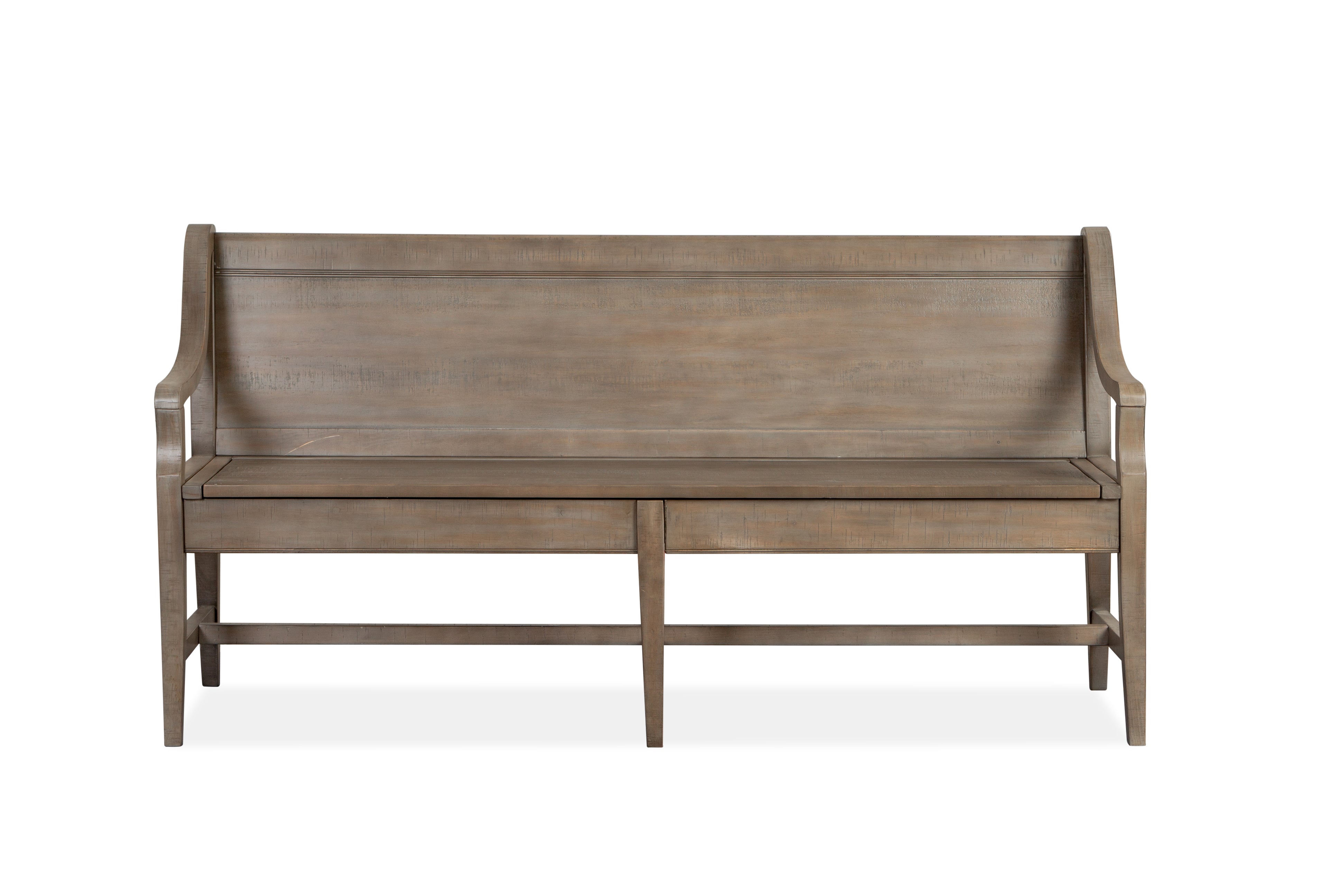Paxton Place Bench w/Back in Dovetail Grey