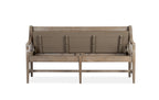 Paxton Place Bench w/Back in Dovetail Grey