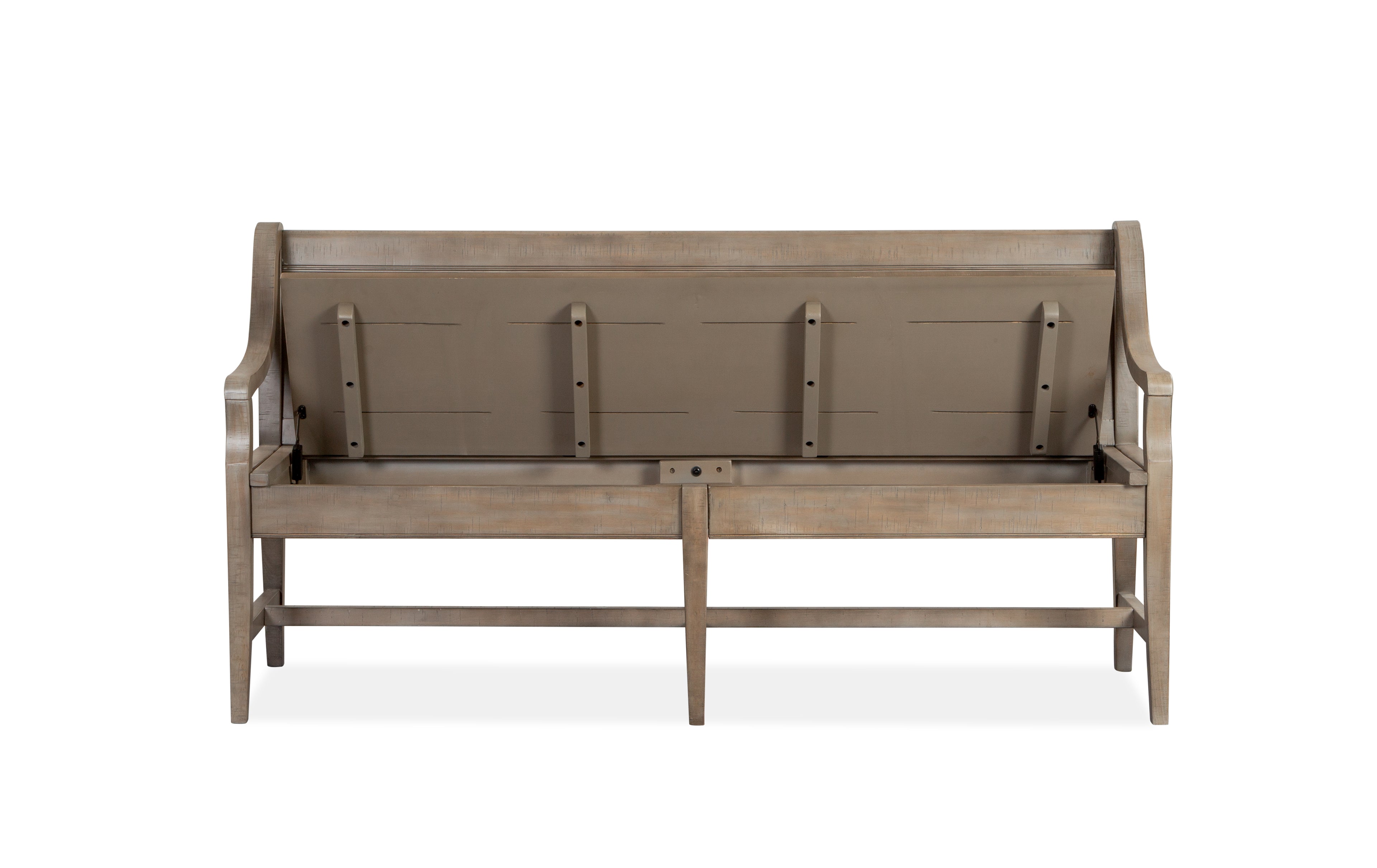 Paxton Place Bench w/Back in Dovetail Grey
