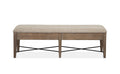 Paxton Place Bench w/Upholstered Seat in Dovetail Grey
