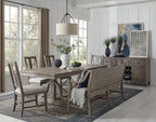 Paxton Place Bench w/Back in Dovetail Grey
